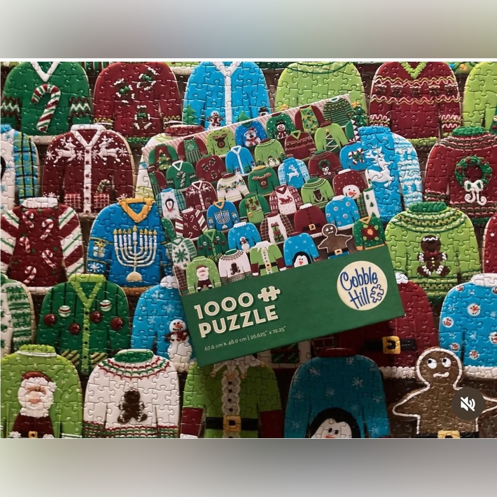 Cobble Hill Ugly Xmas Sweater Puzzle 1000 pc - Picture 3 of 3